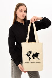 Zoozie Bags 0492 Bolso de mano de algodón color crema 35 x 40 x 8 cm